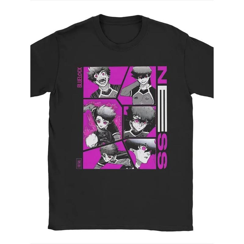 Camiseta Preta blue Lock Anime - Alexis Ness S