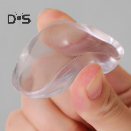 6 τμχ Διαφανές πώμα πόρτας Προστατευτικό τοίχου Αυτοκόλλητο πόμολο πόρτας σιλικόνης Προστατευτική ασπίδα αντισύγκρουσης Στρογγυλή τετράγωνη πόρτα σιγαστήρα προφυλακτήρα