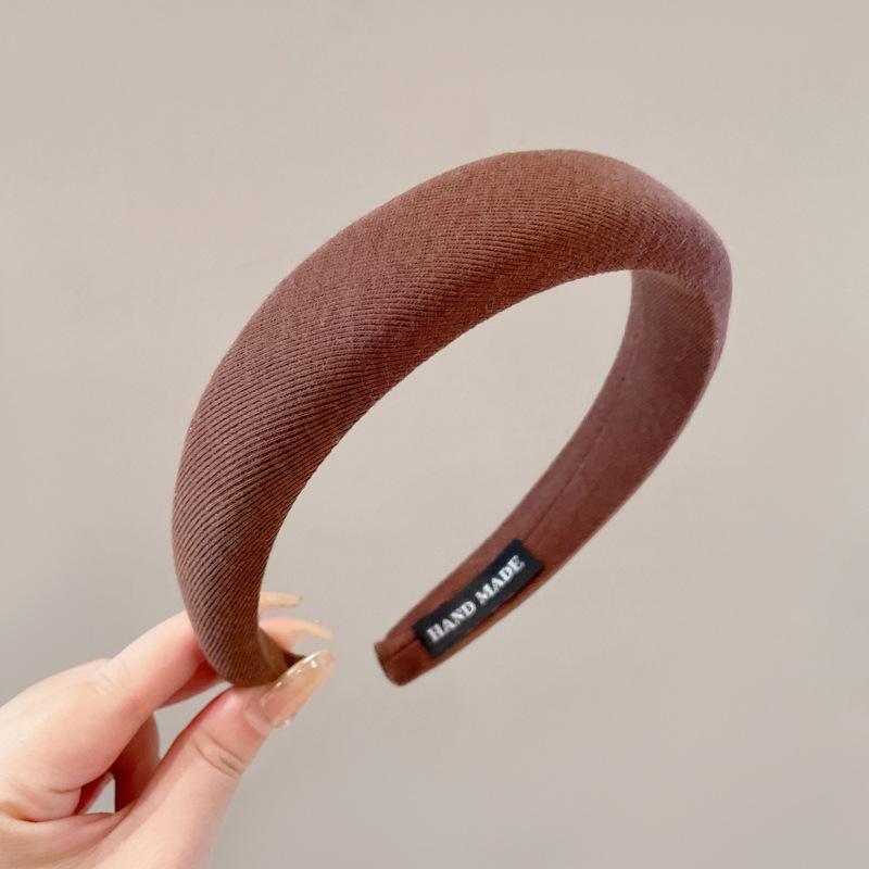 

Модные обручи для волос, резинки для волос для женщин, девушек, однотонные твиловые повязки на голову, дизайнерская широкая повязка на голову, аксессуары для волос, головные уборы One Size