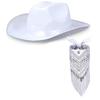 Light Up Cowboy & Cowgirl Hat Cowgirl Hat With Western Costume Paisley Bandanna Cowboy Cap Western Cowboy Style Light Up Tiara With Bandana For Women