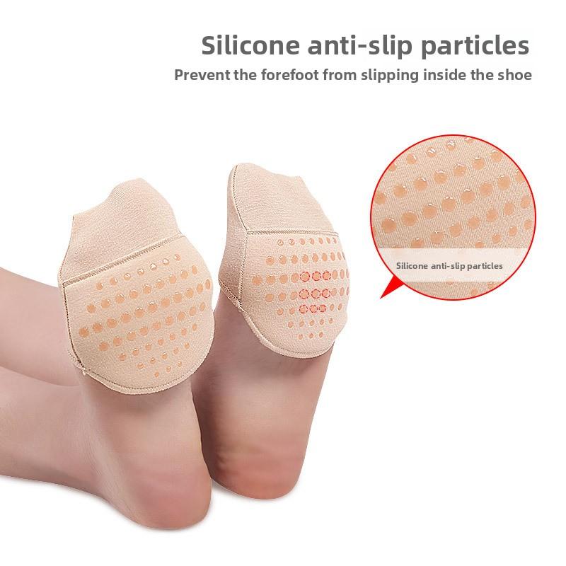 New Half Socks Silicone Non-slip Summer Women's High Heels Front Sole Pad Invisible Breathable Anti-pain Front Half Pad