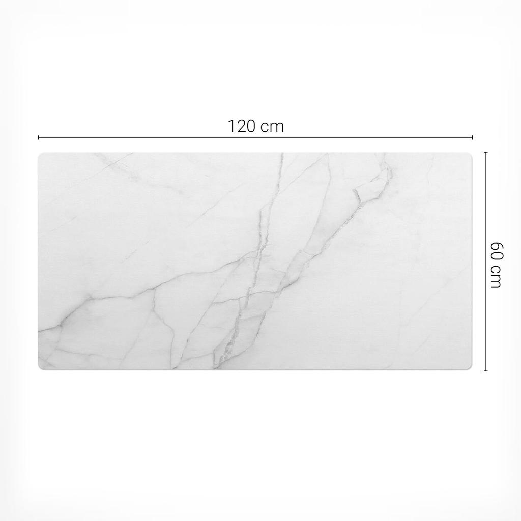 Vinyl Desk Mat with Stylish Marble Vein Print 120x60 Cm