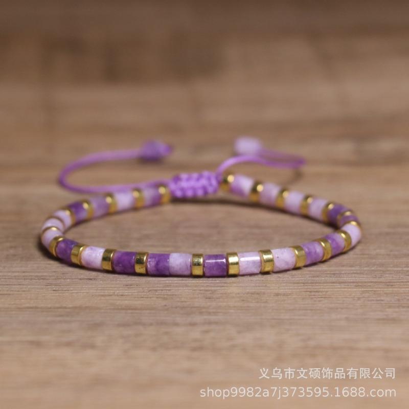 Turquoise Heishi Bead Bracelet – Gold Accent Adjustable Boho Jewelry, Spiritual Protection Gift for Women