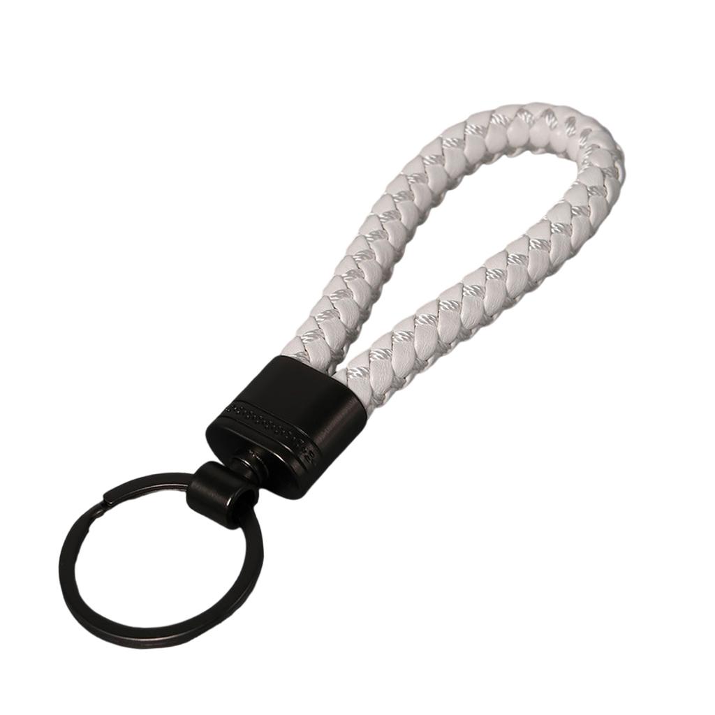 Handcraft Braided Sturdy Leather Keychain With Zinc Alloy Materials Clasp Accessory for Everyday Use and Gifts Giving