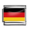 Country National Flag Italian Charm Links Stainless Steel Bracelet Charms