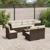 VidaXL Garden Lounge Set with Cushions 9 Pcs, Sofas with Adjustable Feet, Outdoor Furniture Set Patio Terrace, 3249612