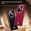 Gilded Font Leather Plating Flip Case for Huawei Mate X7 X6 X5 X3 Magnetic Smart Window Camera Lens Bumper Skin-friendly Shell