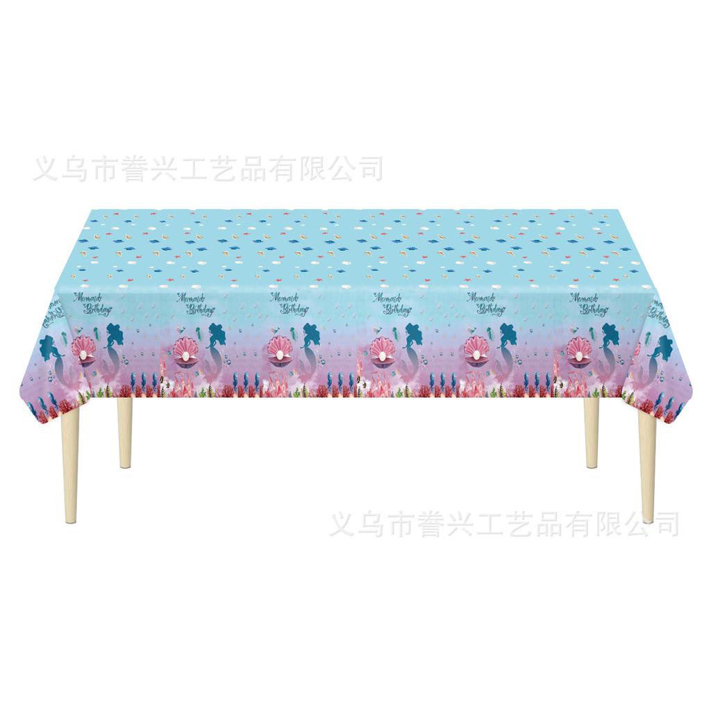 Spot Pe Holiday Party Tablecloth Guitar Building Block Valentine'S Day Disposable Tablecloth Decoration Waterproof And Oil-Proof