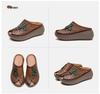 Shanghai Jiezhou 2024 Ethnische Keilabsatz Peep-Toe Atmungsaktive Damen-Slipper