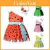 Vestito Estivo Senza Maniche in Rete con Fascia per Capelli The Croods per Bambina, Halloween