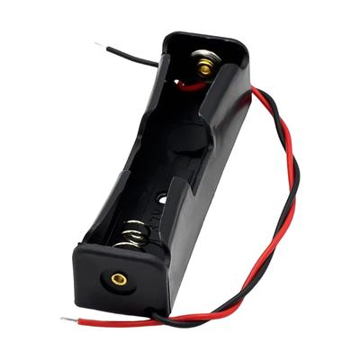 18650 Battery Holder Shock Resistant Battery Case with 2 Leads for DIY Power Supply Applications