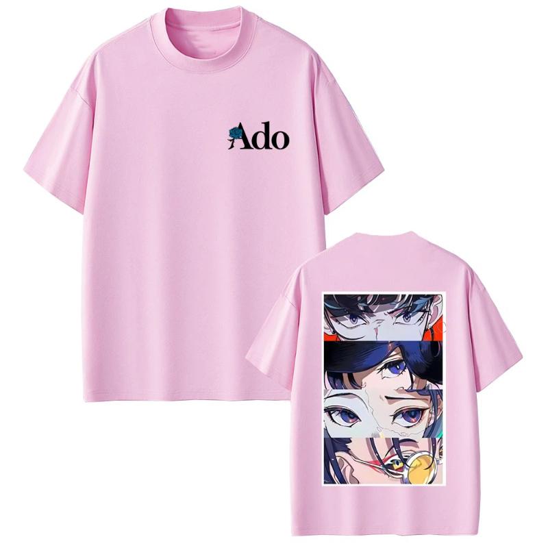 2026 Hot Sale Ado Graphic T-shirt for Men Women Summer Casual Fashion Vintage Streetwear Loose Tops Hip Hop O-Neck Short Sleeve T-shirts Tee