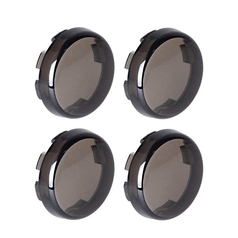 Motorcycle Bullet Turn Signal Light Lens Cover Red Smoke Clear ABS Plastic Indicator Blinker Shell Case Replacement for Harley Sportster Dyna Softail