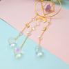 Crystal Wind Chime Star Moon Sun Catchers Windchimes Plated Colorful Beads Hanging Drop for Outdoor Indoor Garden Decor Craft