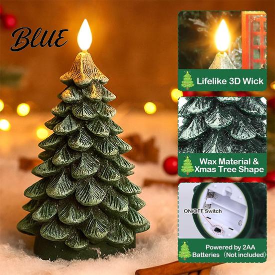 Remote Control Candles Control Winter LED Flickering Candles Flameless Christmas Tree Wax with Home Decor