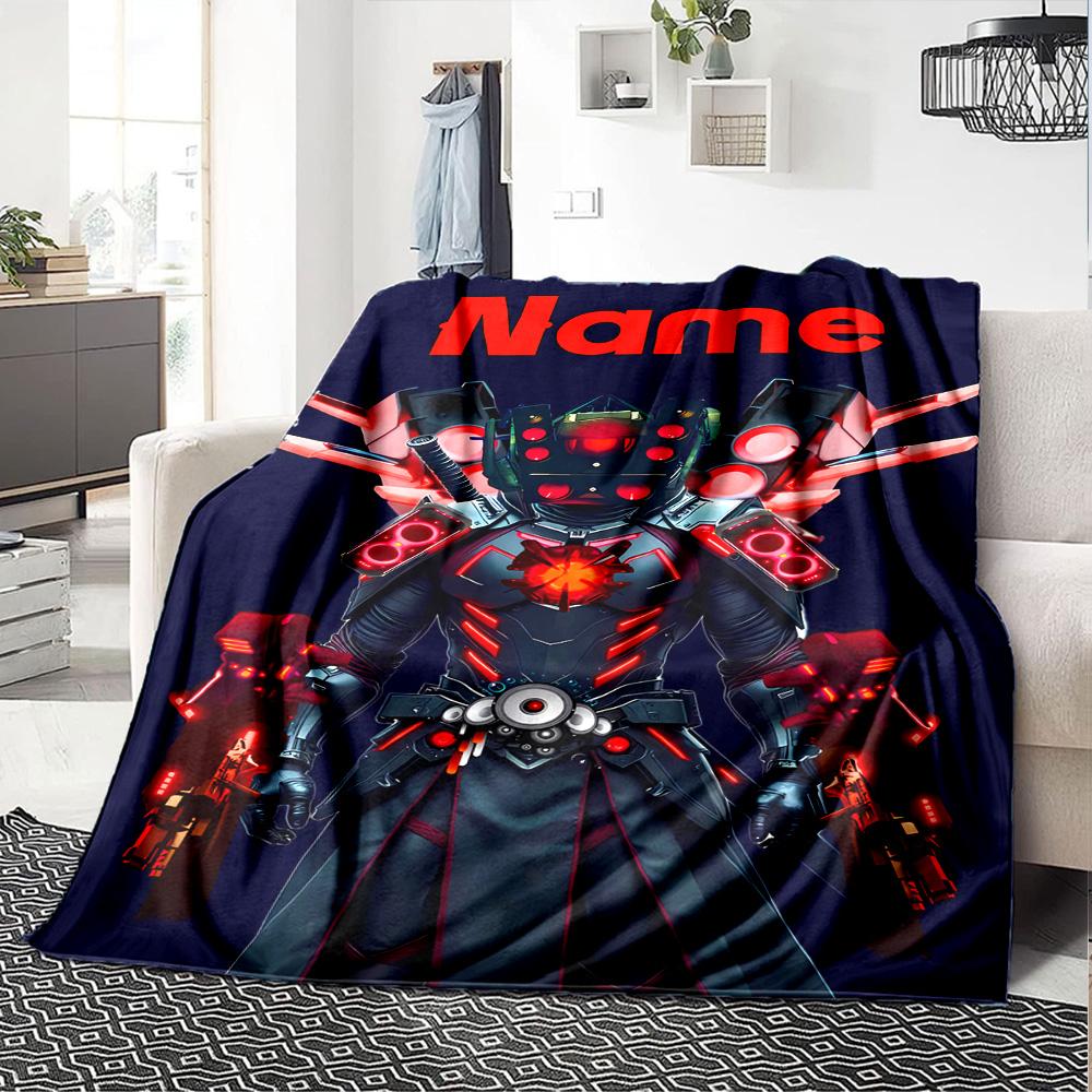 Customiz Name Personality Skibidi Toilet Blanket Soft &Warm Sofa Office Bed Travel Lunch Break Blanket, Gift Suitable All Seasons