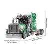 2105pcs Green American Truck Building Blocks Set - Challenging Assembly Toy for Adults, Perfect for Home Decor & Collectors