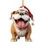 Cartoon Christmas Acrylic Puppy Pendant 2D Christmas Puppy Ornament  Holiday Party