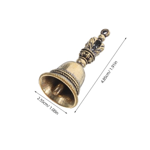 UKCOCO 5-Piece Retro Smooth Brass Hand Bell Set for Ceremonies, Meditation, Altar Decoration, Yoga, and Prayer. Smooth Edges for Home, Office, and Sho