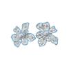 Silver Needle Pearl & Hollow Flower Stud Earrings - High-End Fashion Accessories for Women