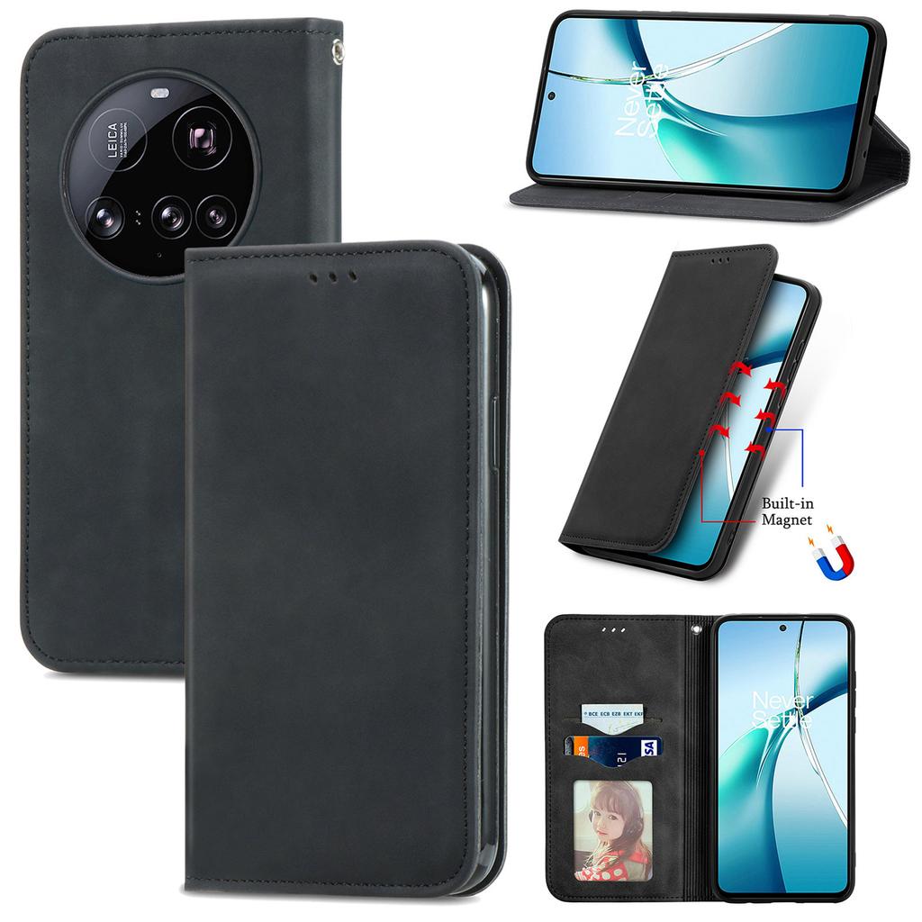 For Xiaomi 15 Ultra Leather Case with Card Holder Magnetic Absorption Phone Cover