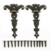 Part Hinges Accessory Zinc Alloy Antique Box Butt Practical Replace Retro Set Tool 11.30x6.90x0.50cm Vintage Decorative