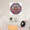 Mandala Pełna 11CT DIY Wzory Nadrukowane Zestaw do Haftu 40x40cm Nadrukowane Zestawy do Haftu Krzyżykowego dla Początkujących Dorosłych Wystrój Domu