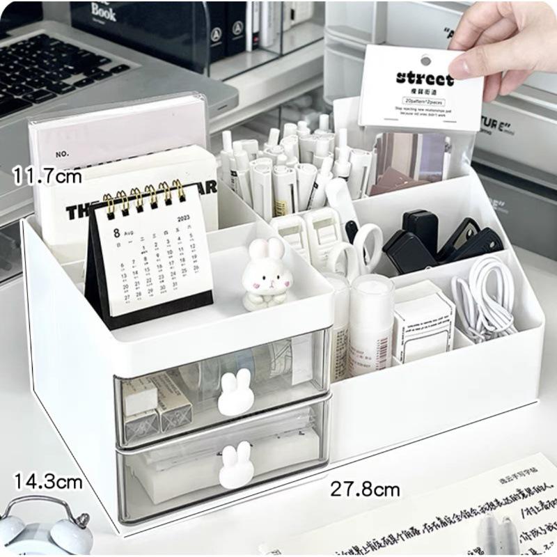 Transparent Rabbit Pattern Pen Holder & Desk Organizer