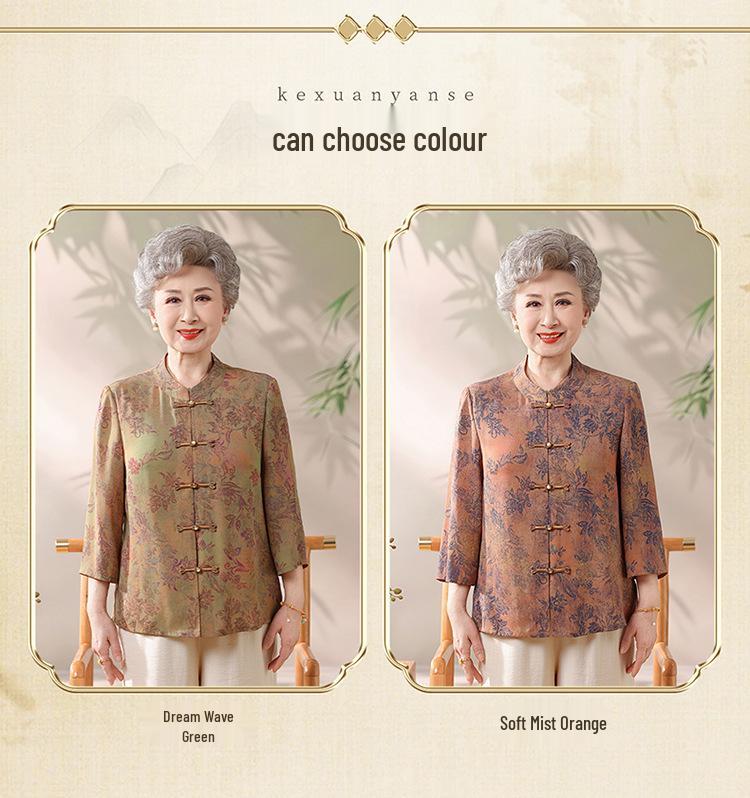 Chinese-Style Summer Tops for Women in Their 70s and 80s