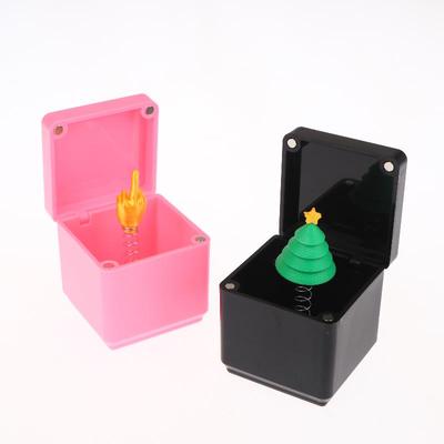 Christmas Surprise Box Prank Middle Finger Gift Box Prank Toys Creative Desk Pop Up Surprise Present Case Xmas Gifts