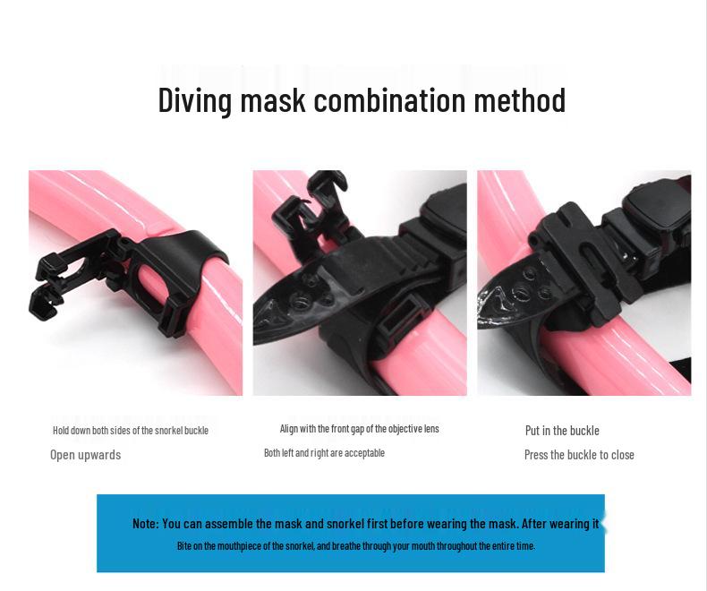 Unisex Adult Large Frame Silicone Diving Mask & Snorkel Set