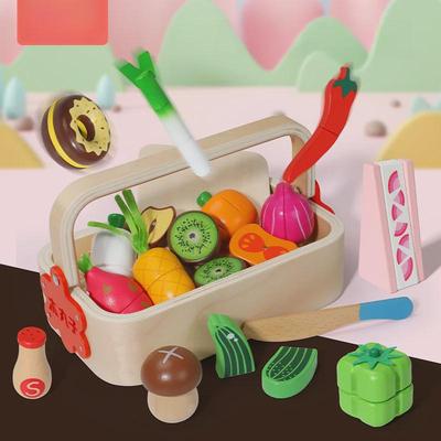 "CPC Dřevěná magnetická sada ovoce a zeleniny na krájení pro děti"
