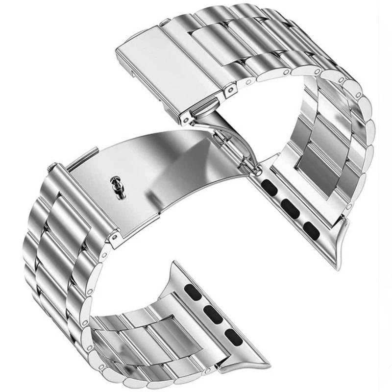 Metal Strap for Apple Watch Band 45mm 41mm 44mm 40mm 46mm 42mm Stainless Steel Wristband iWatch 11 10 9 8 7 6 5 4 SE Ultra 49mm