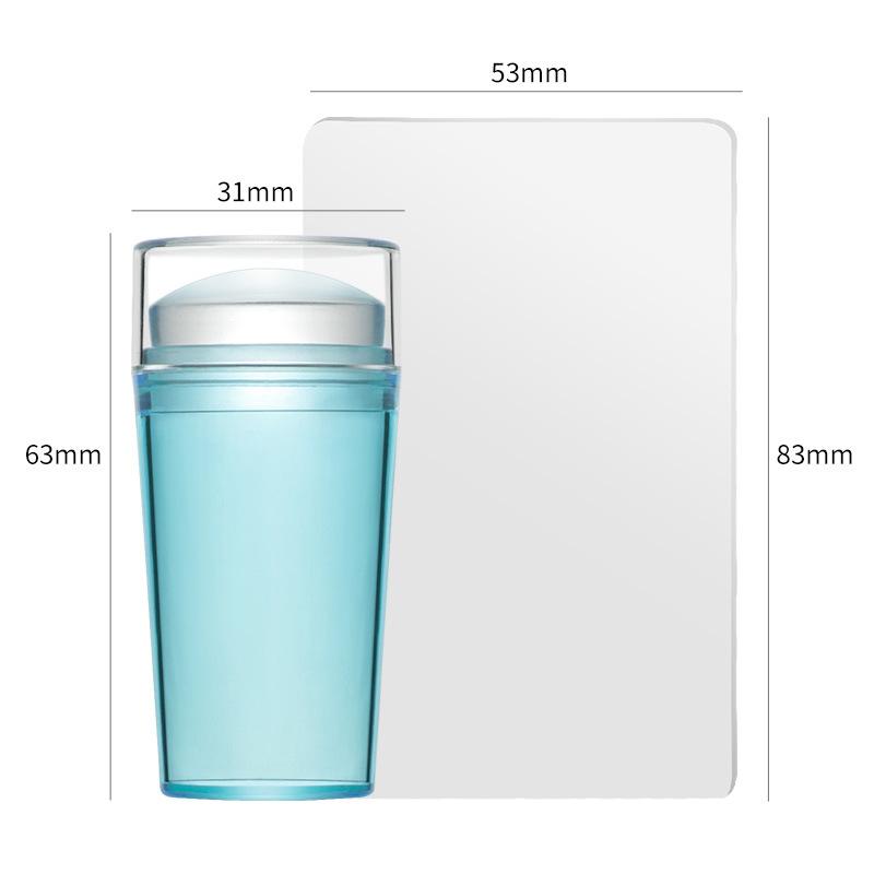 Nail Stamping Plates Pure Clear Jelly Nails Art Stamper Scraper Set Print Silicone Marshmallow Design Manicure Accessories Tool