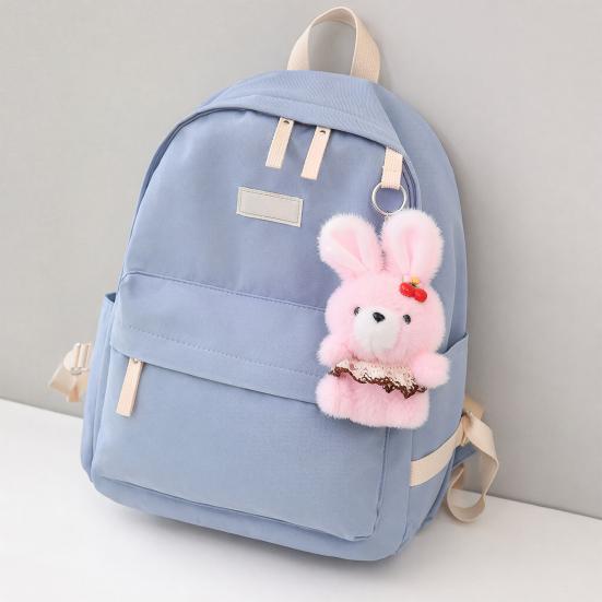 Cute Cherry Bunny Plush Keychain, Small Rabbit Stuffed Animal Pendant for Bag Backpack Purse, Kawaii Cartoon Key Ring Charm, Gift for Girls Women
