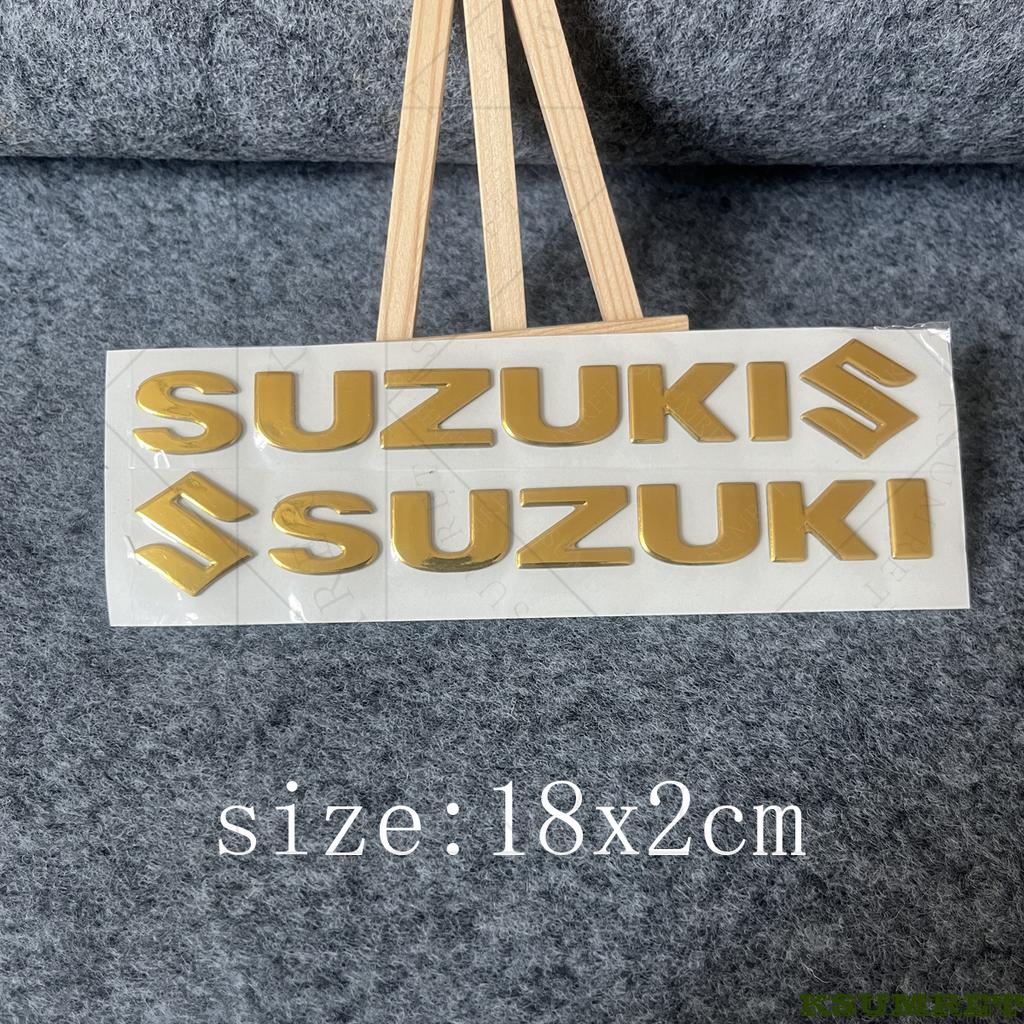 For Suzuki Motorcycle Sticker 3D Tank Decals Logo Emblem