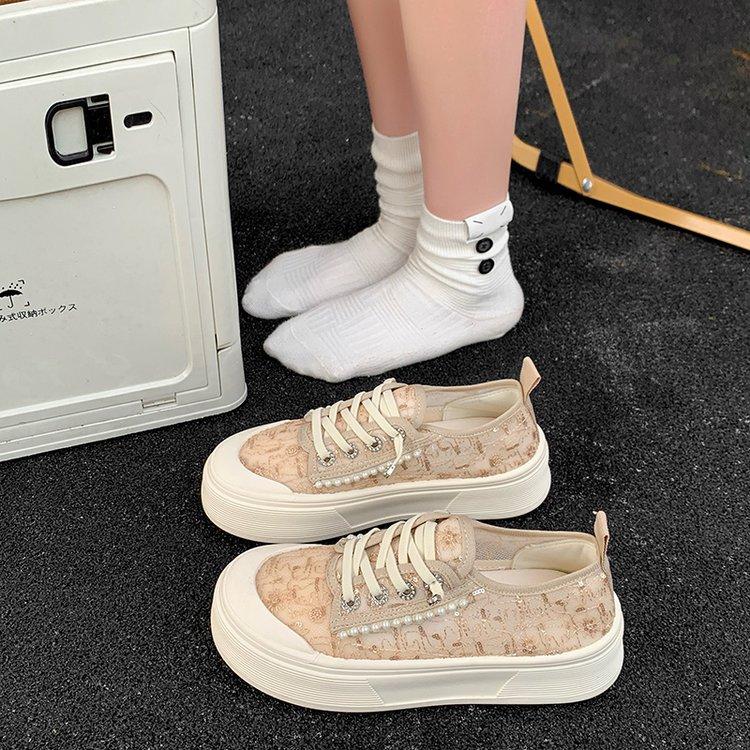 

Кеды женские 2025 новая летняя женская обувь тонкие сетчатые дышащие и не душные сетчатая поверхность на одной педали обувь рыбака 40 хаки