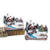 Musical Rotating Christmas Resin Snow Scene Ornament