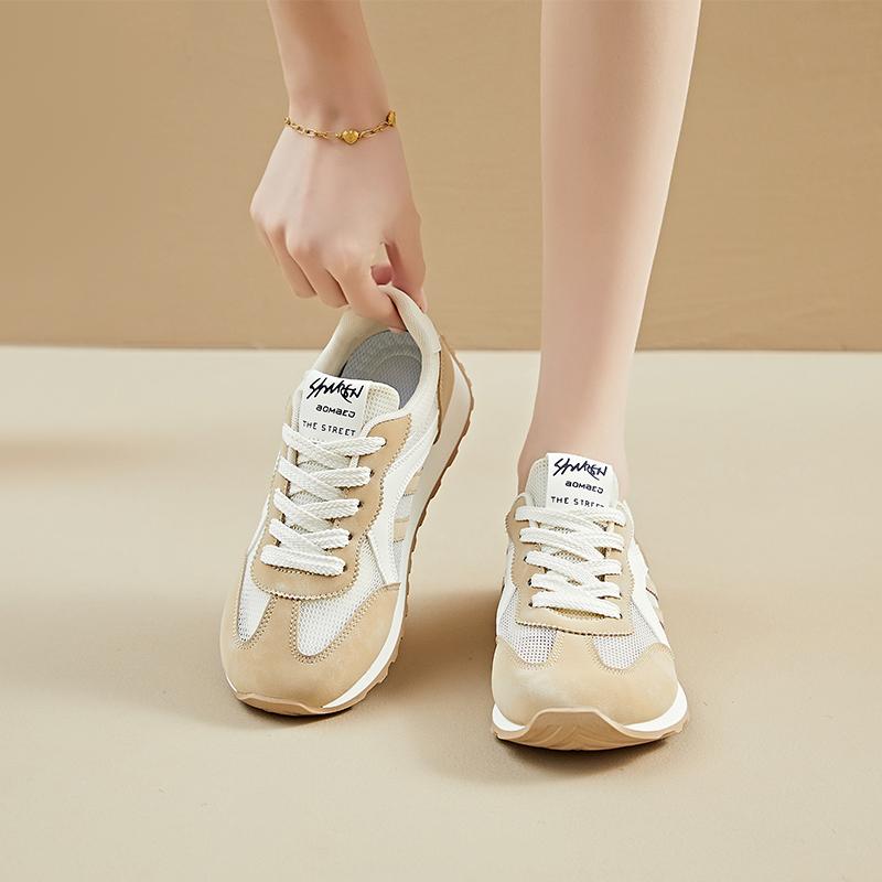 Fashion 2025 Summer Women's Korean Style Chunky Platform Sneakers Casual Running Sports Shoes Breathable Street Fashion