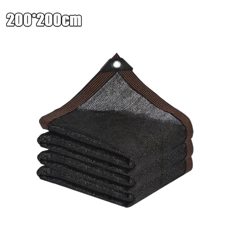 

Black Shade Cloth Sunblock Mesh Cover Taped Edge With Grommets Sun Net For Pergola Plants Greenhouse Gardens Patio Canopy 2x2m