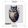 New Arrival 5D DIY Full Circle Diamond Painting "Painted Black Owl" Embroidery Cross Stitch Home Decor Gift