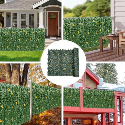 Artificial Ivy Fence 9.84ft Decorative Aesthetic Cover Privacy Screen Fence For Balcony Patio Garden Porch Apartment Backyard