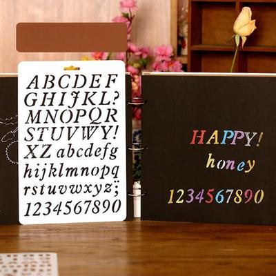 27cm Písmená abecedy 4 Šablóny na vrstvenie pre DIY remeslá Maľovanie Scrapbooking Pečiatkovanie Razenie Šablóna na albumovú papierovú kartu