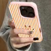 Shockproof Phone Case for iPhone 17 16 Plus 15 Pro 14 13 12 11 Pro Max 17 Air 16E Cute Flower Giraffe Orange Stripes Soft Cover