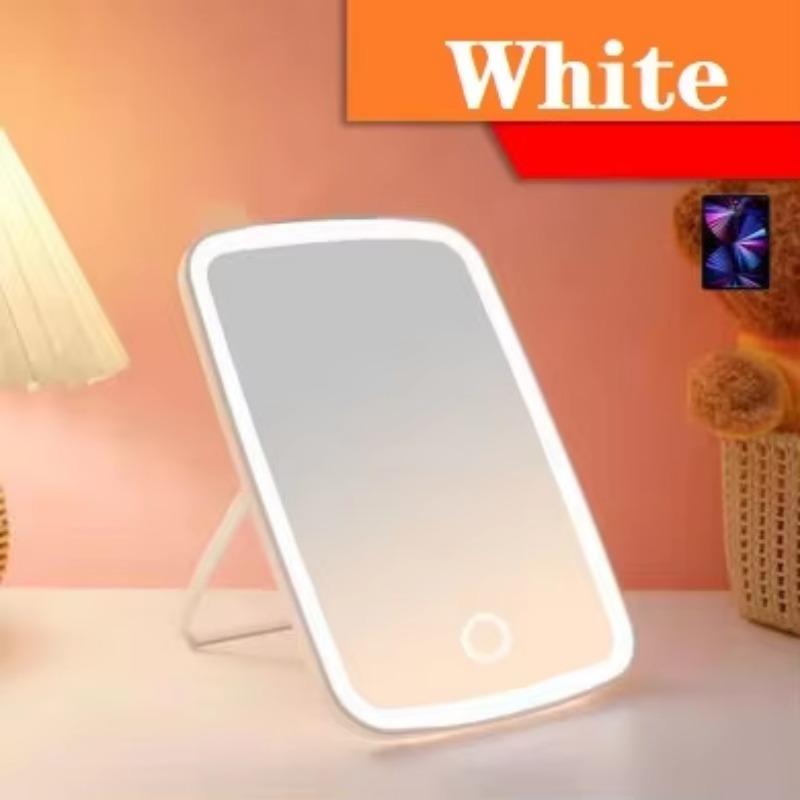 Light Touch Screen Rectangle Make Up Charging Light Beauty Salon Adjustable Brightness Table Portable Desktop Makeup LED Mirror