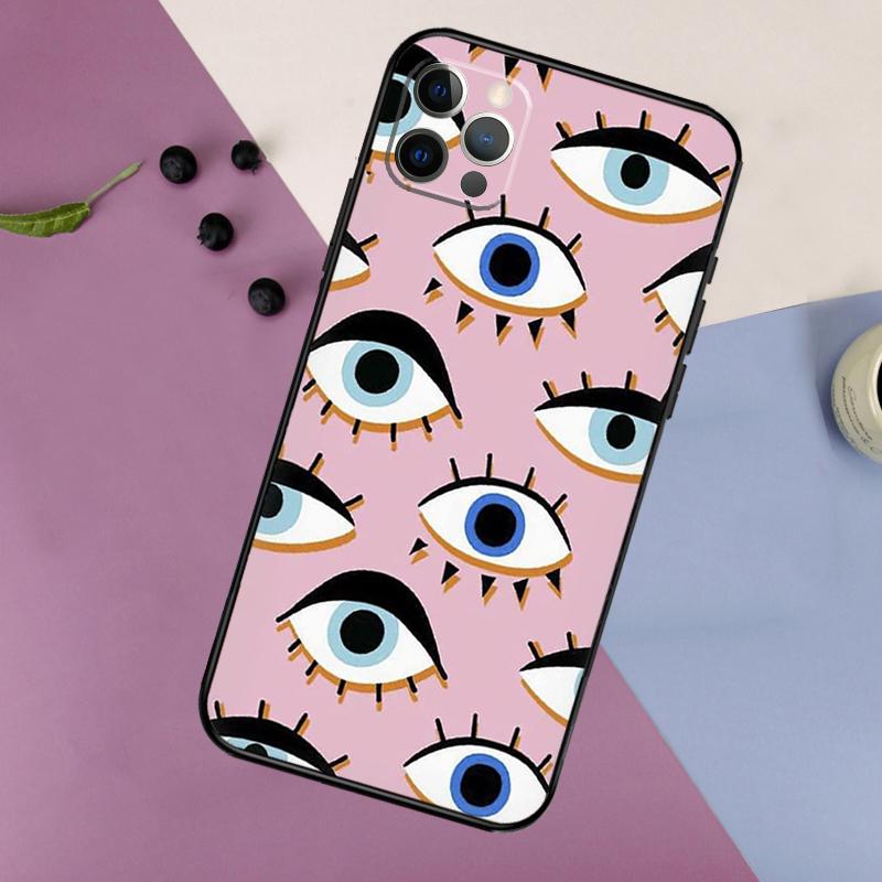 Lucky Eye Blue Evil Eye Print Phone Case For iPhone 16 15 14 13 12 11 17 Pro Max 13 mini 16 Plus 16e 17 Air Bumper Cover