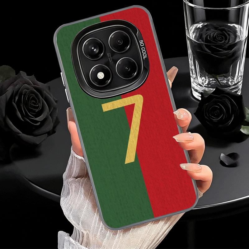 Futbolowy Numer 7 10 19 Odporne na Wstrząsy Etui na Telefon dla Xiaomi Redmi Note 15 14 13 12 Pro Plus 11 11S 11T 5G Pokrowiec Anty Upadkowe Fundas