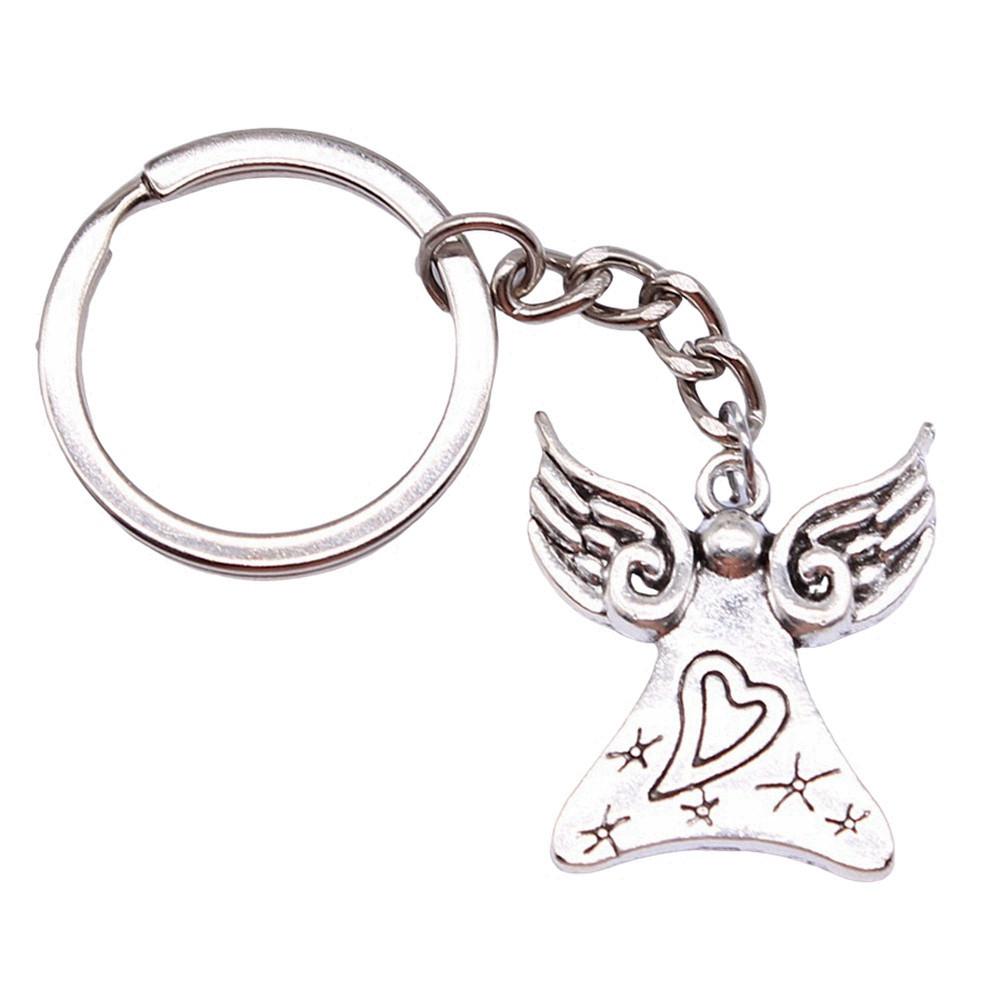 Angel Keychain Wings Charm For Students Protection Key Ring 28mm
