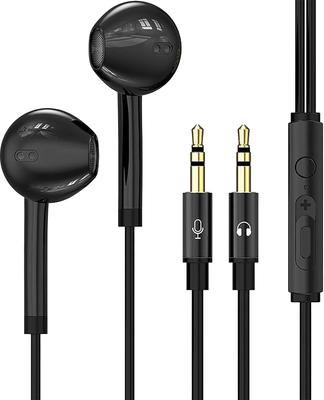 Wired 2m Long Wire Gaming Earphones with Dedicated Dual Plug Compatible with Desktop PCs and Sound Independent Separates Earphone and Microphone