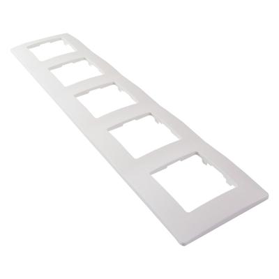 Decorative Masking Frame for Sockets and Switches Five-gang White